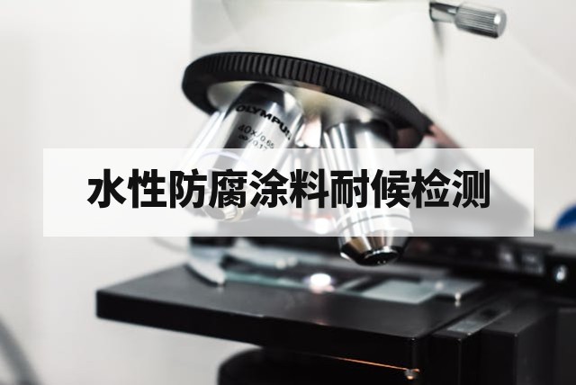 水性防腐涂料老化与耐候性能评估方法与检测判据